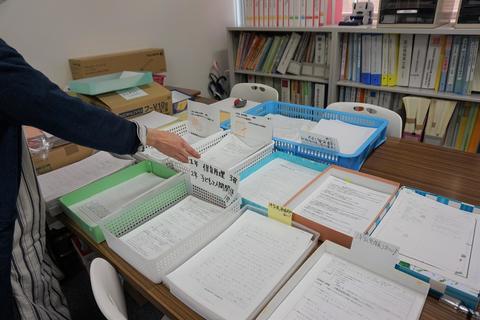 学生から返信された各科目の課題