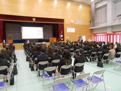 学科入学式の様子